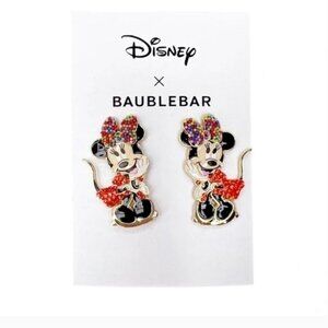BaubleBar Disney Minnie Mouse Earrings - Red and Black